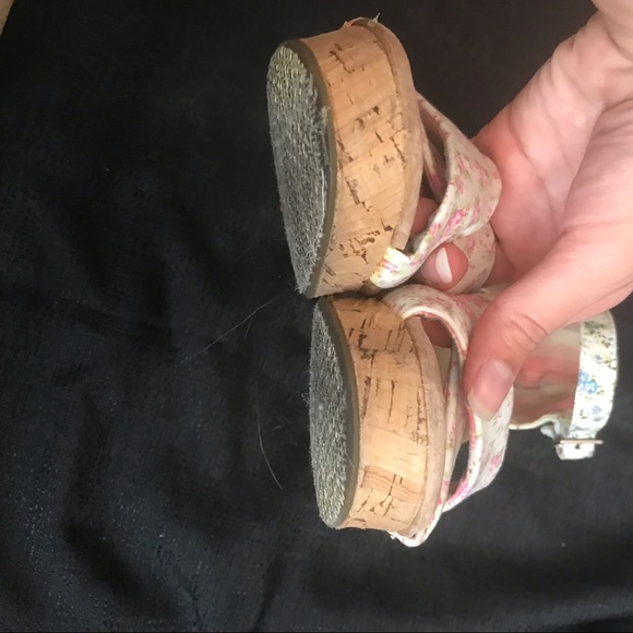 Toms shabby chic cork wedges 9.5 - Picture 4 of 7